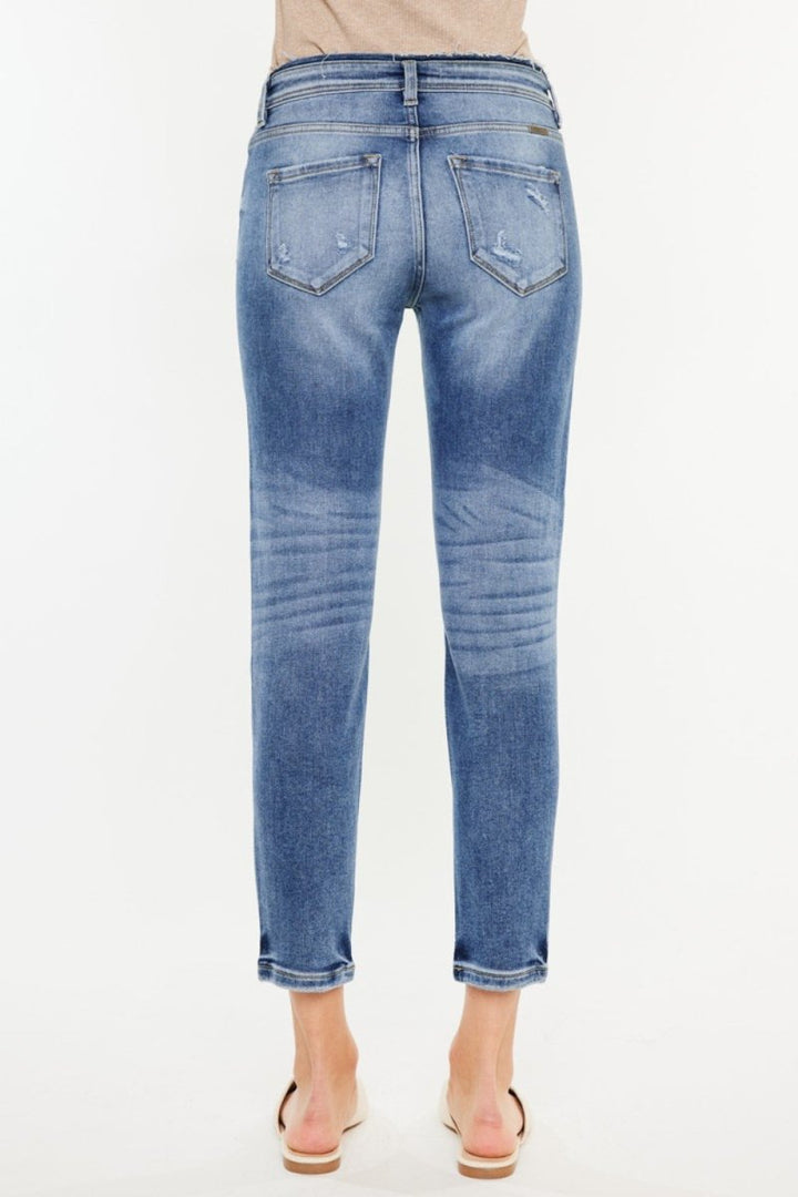 Kancan High Rise Distressed Mom Jeans - Bottoms Sale