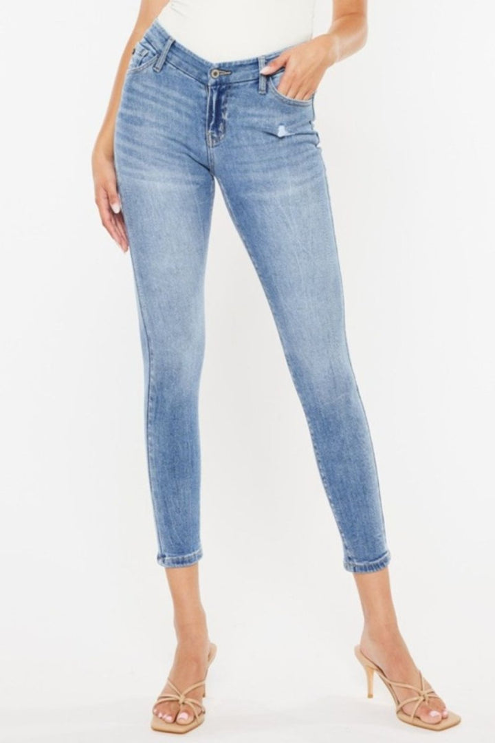 Kancan High Waist Cat's Whiskers Skinny Jeans - Bottoms Sale