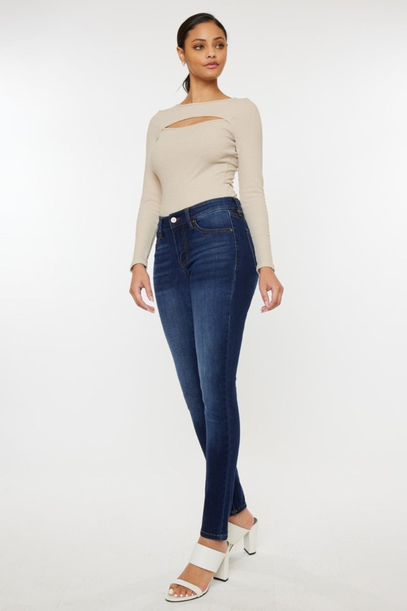 Kancan Mid Rise Gradient Skinny Jeans - Bottoms Sale