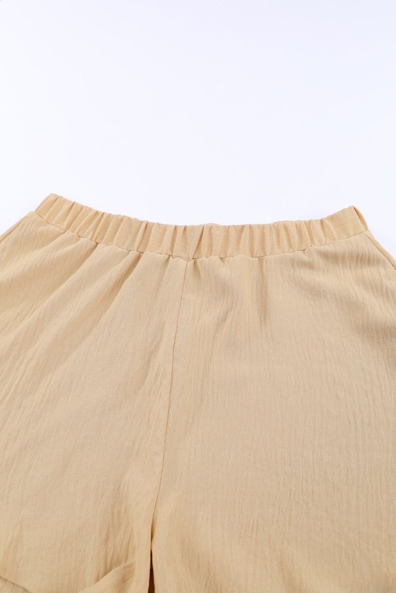 Layered Elastic Waist Shorts - Bottoms