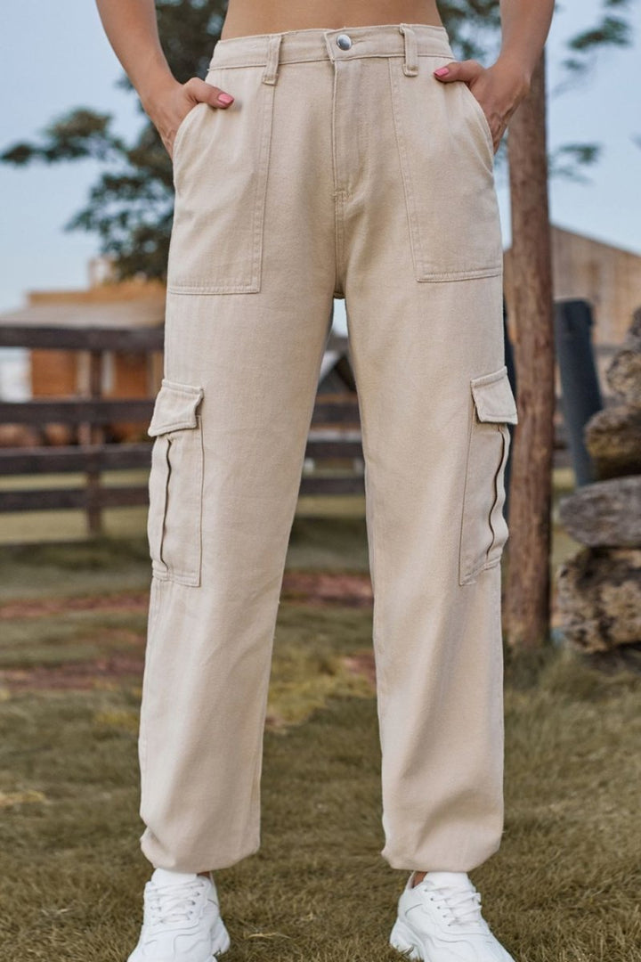 Long Jeans with Pocket - Bottoms Sale