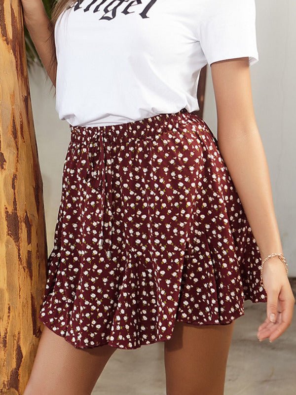 New Fashion Ladies Casual Printed Short Skirt - Bottoms