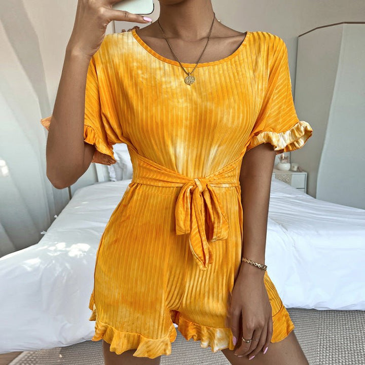 New Ladies Casual Knit Bandage Jumpsuit -