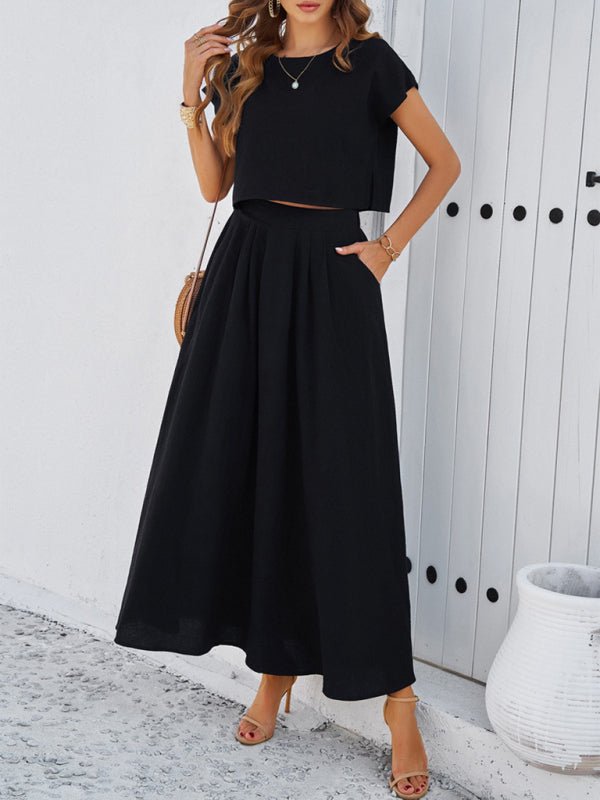 New spring and summer casual sleeveless top and long skirt suit - Skirt Suit
