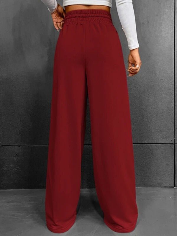 New straight leg loose sweatpants wide leg pants outdoor dance casual trousers - Bottoms