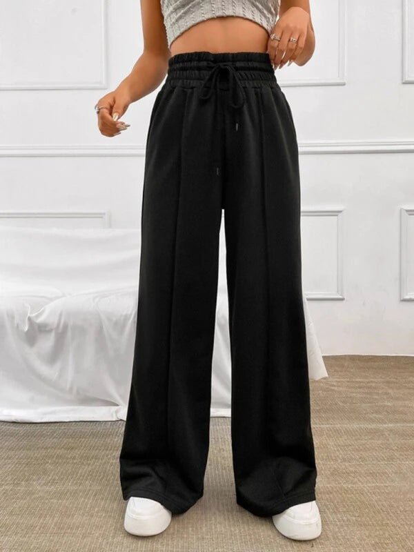 New straight leg loose sweatpants wide leg pants outdoor dance casual trousers - Bottoms