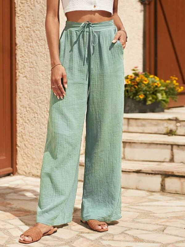 New style loose elastic pleated fashionable casual pants - Bottoms