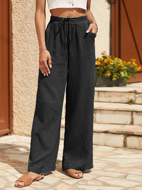 New style loose elastic pleated fashionable casual pants - Bottoms