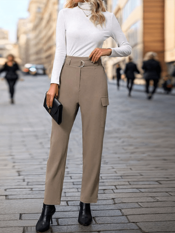 New women's lace - up commuter pocket trousers - Bottoms