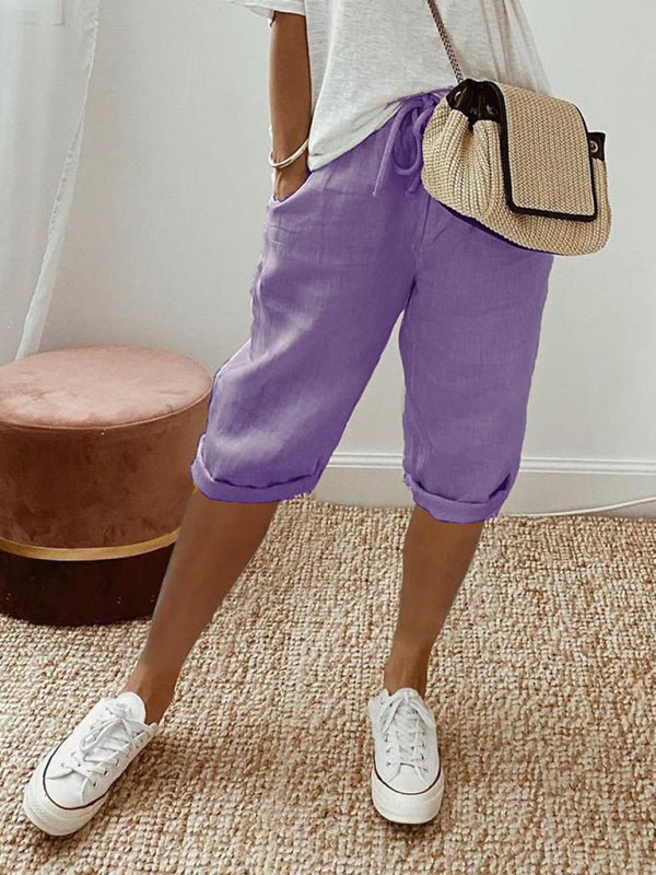New women's pocket elastic casual trousers - Bottoms