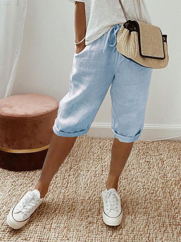 New women's pocket elastic casual trousers - Bottoms