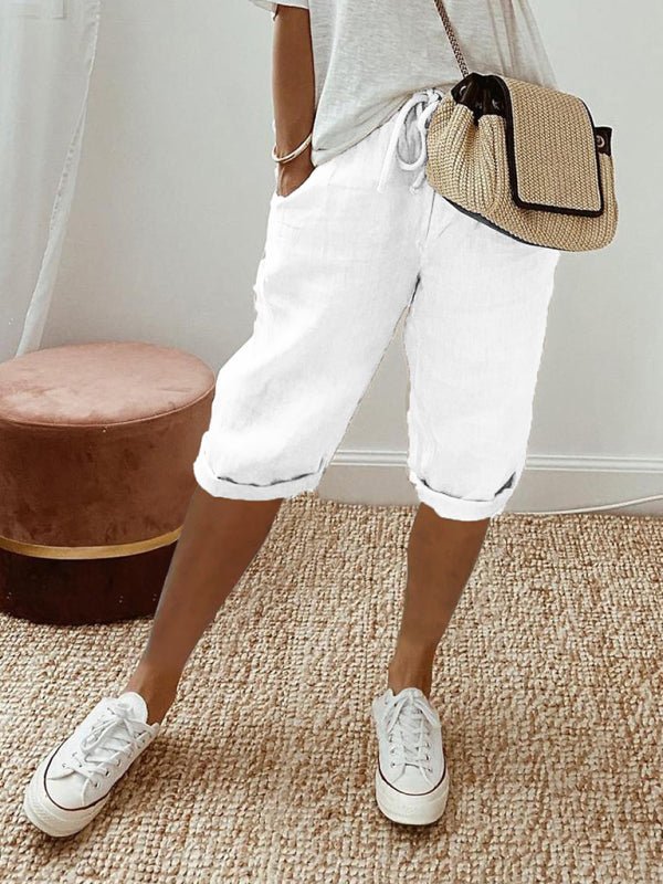 New women's pocket elastic casual trousers - Bottoms