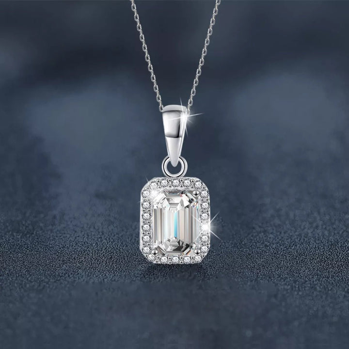 1 Carat Moissanite Pendant Necklace - 