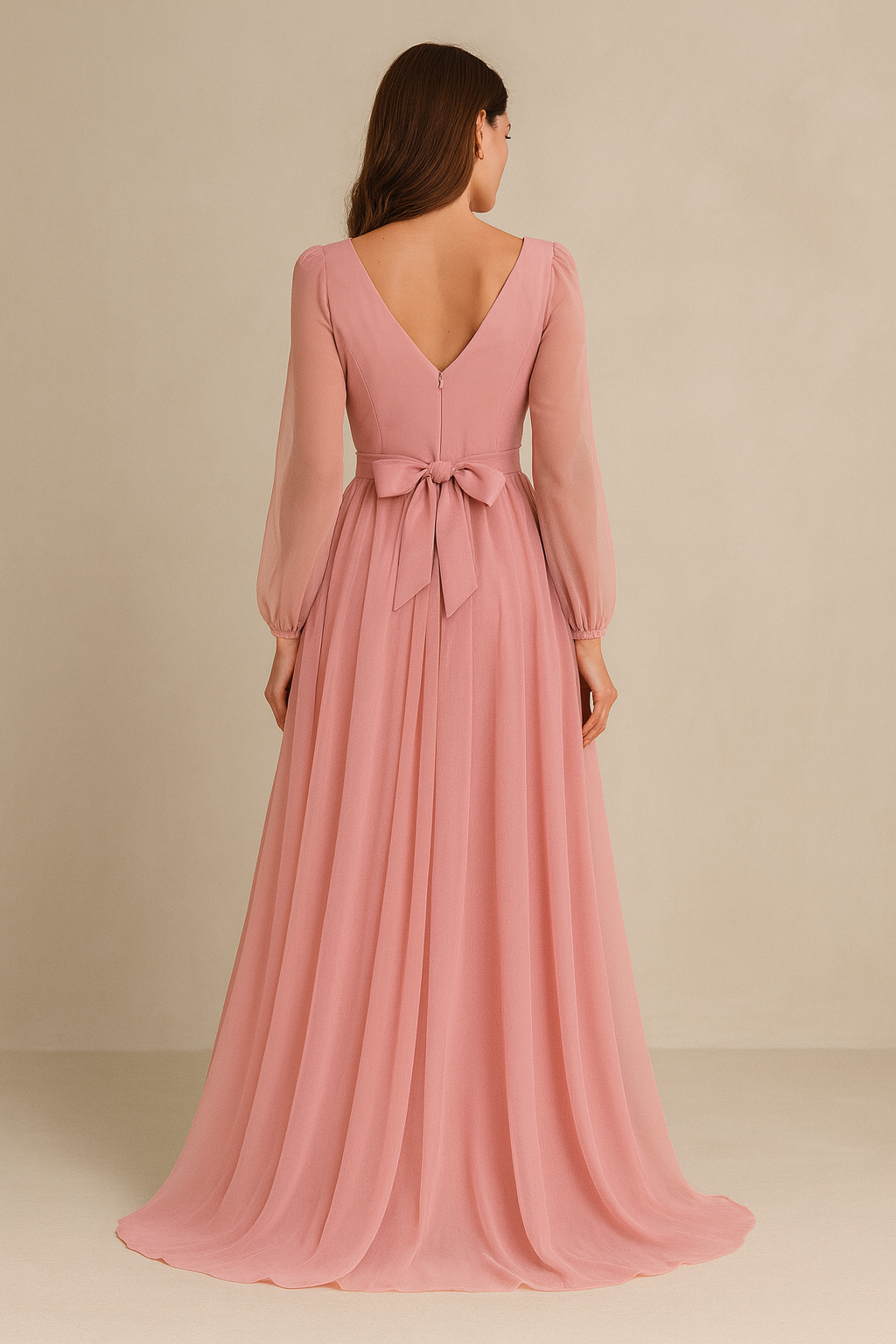 Elegant Flowing Long Dress with Slit