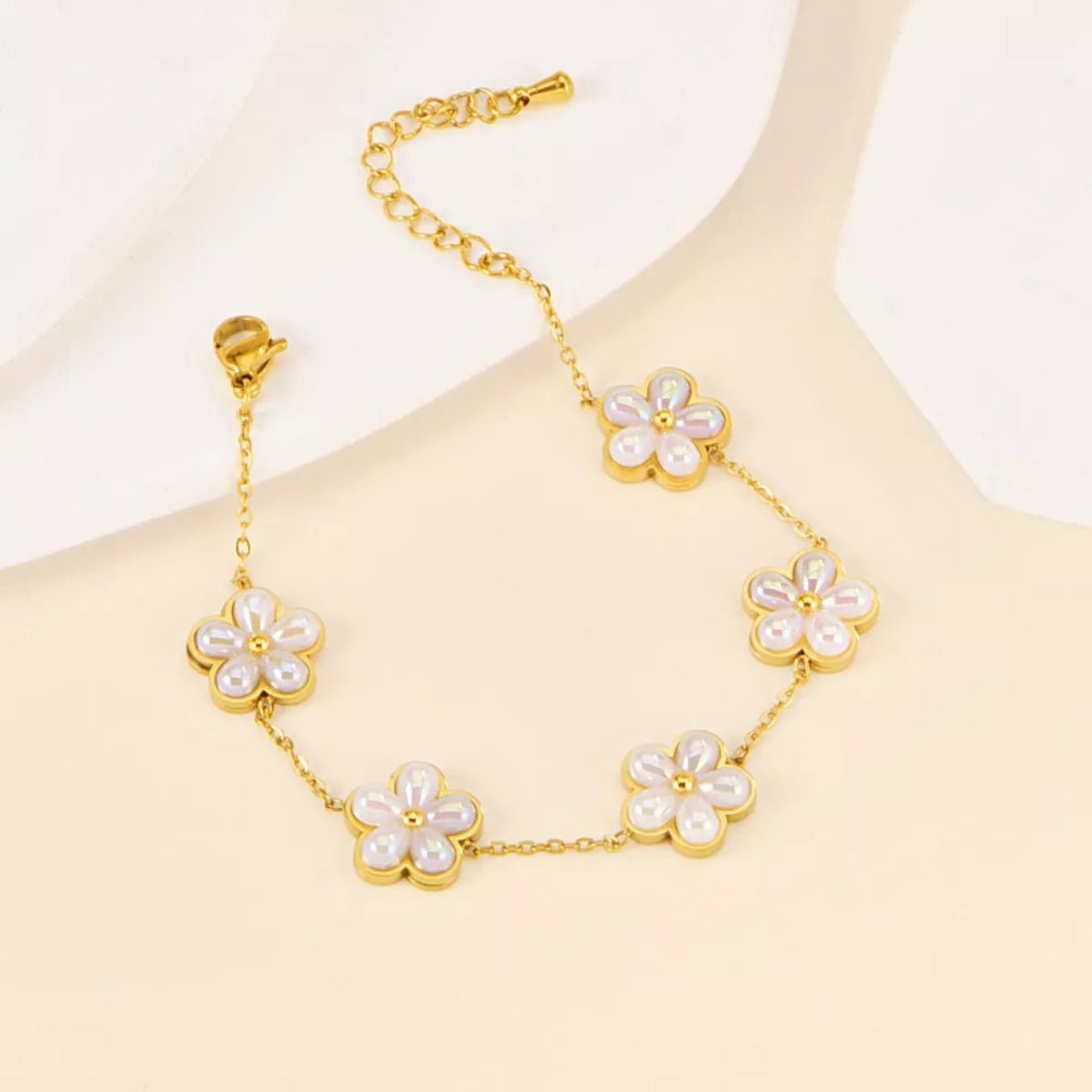 18K Gold - Plated Flower Jewelry Set - 