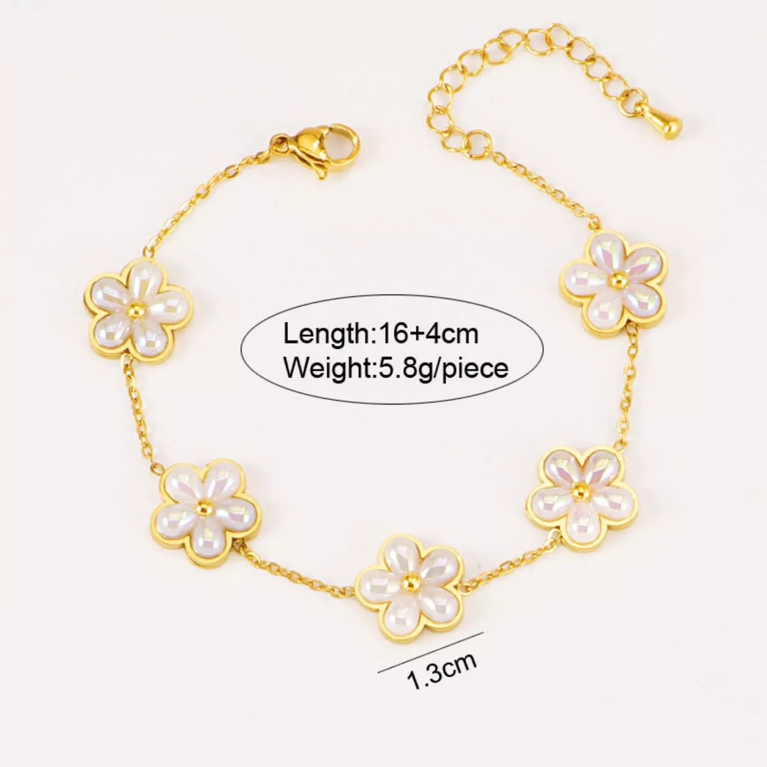 18K Gold - Plated Flower Jewelry Set - 