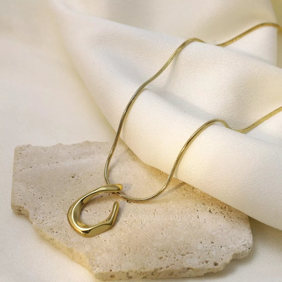 18K Gold - Plated Geometric Necklace - 