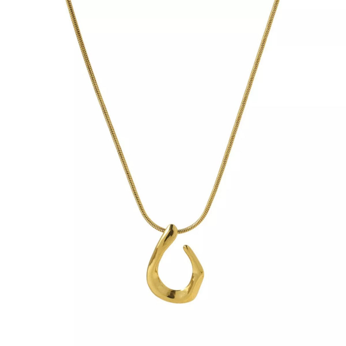 18K Gold - Plated Geometric Necklace - 