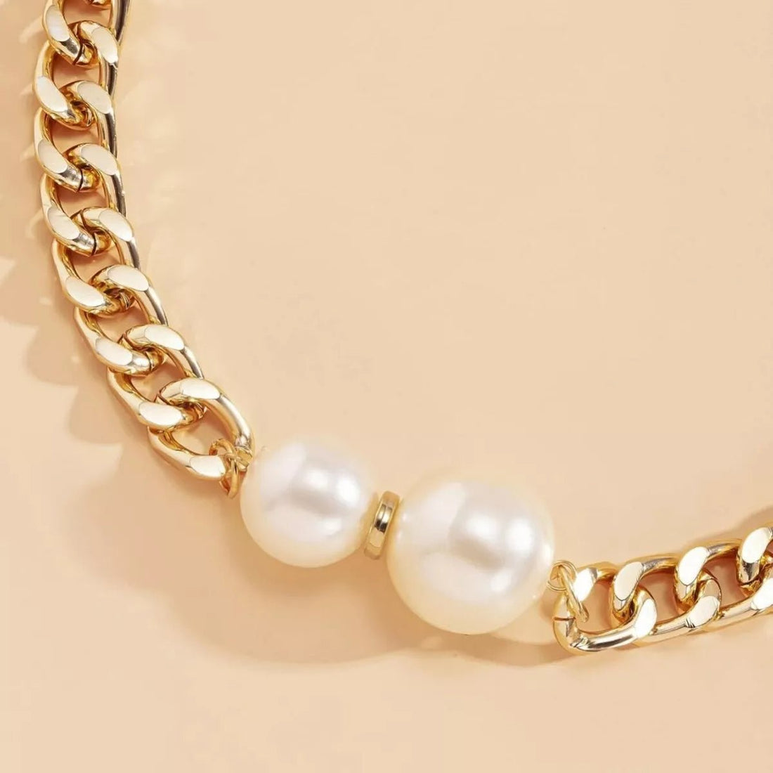 18K Gold - Plated Pearl Necklace - 