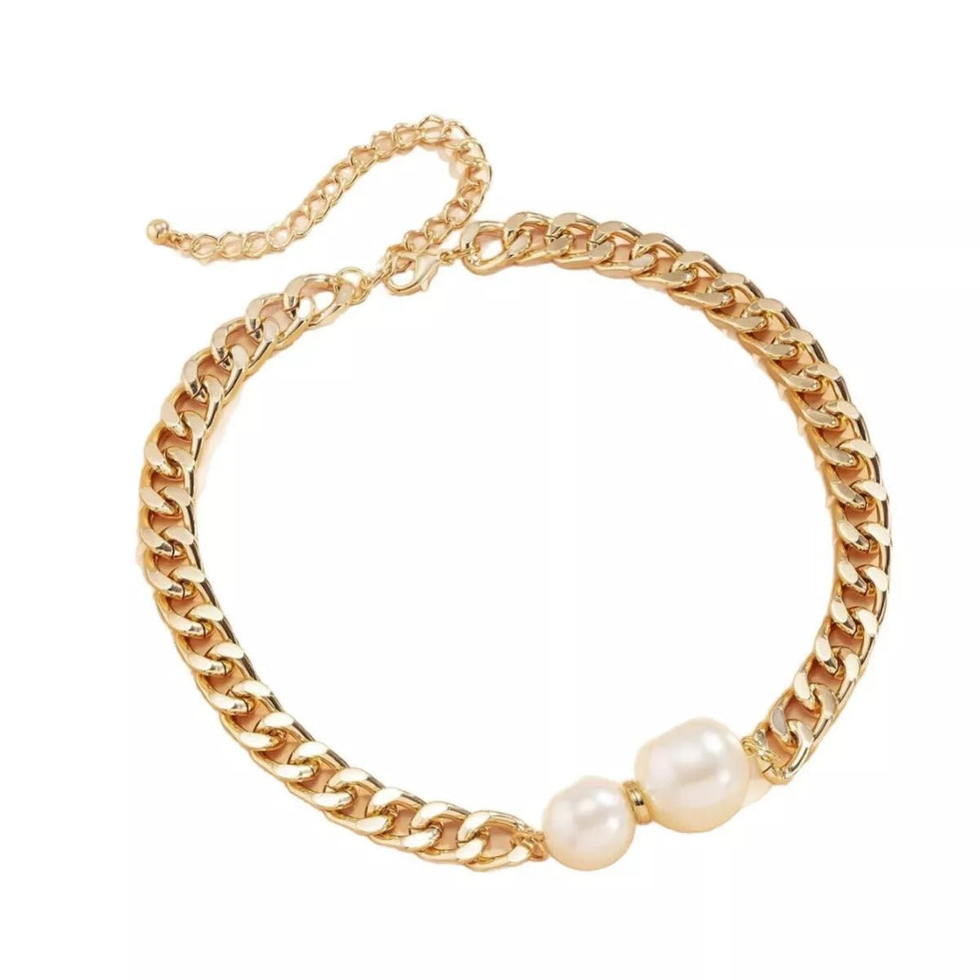 18K Gold - Plated Pearl Necklace - 