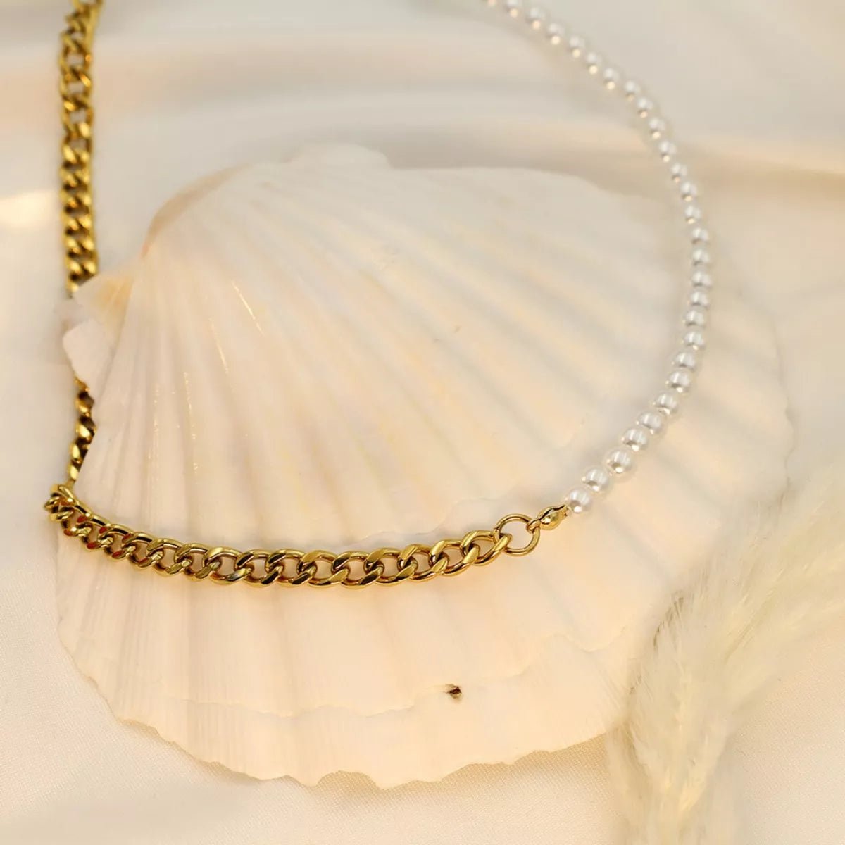 18K Gold - Plated Pearl Toggle Necklace - 