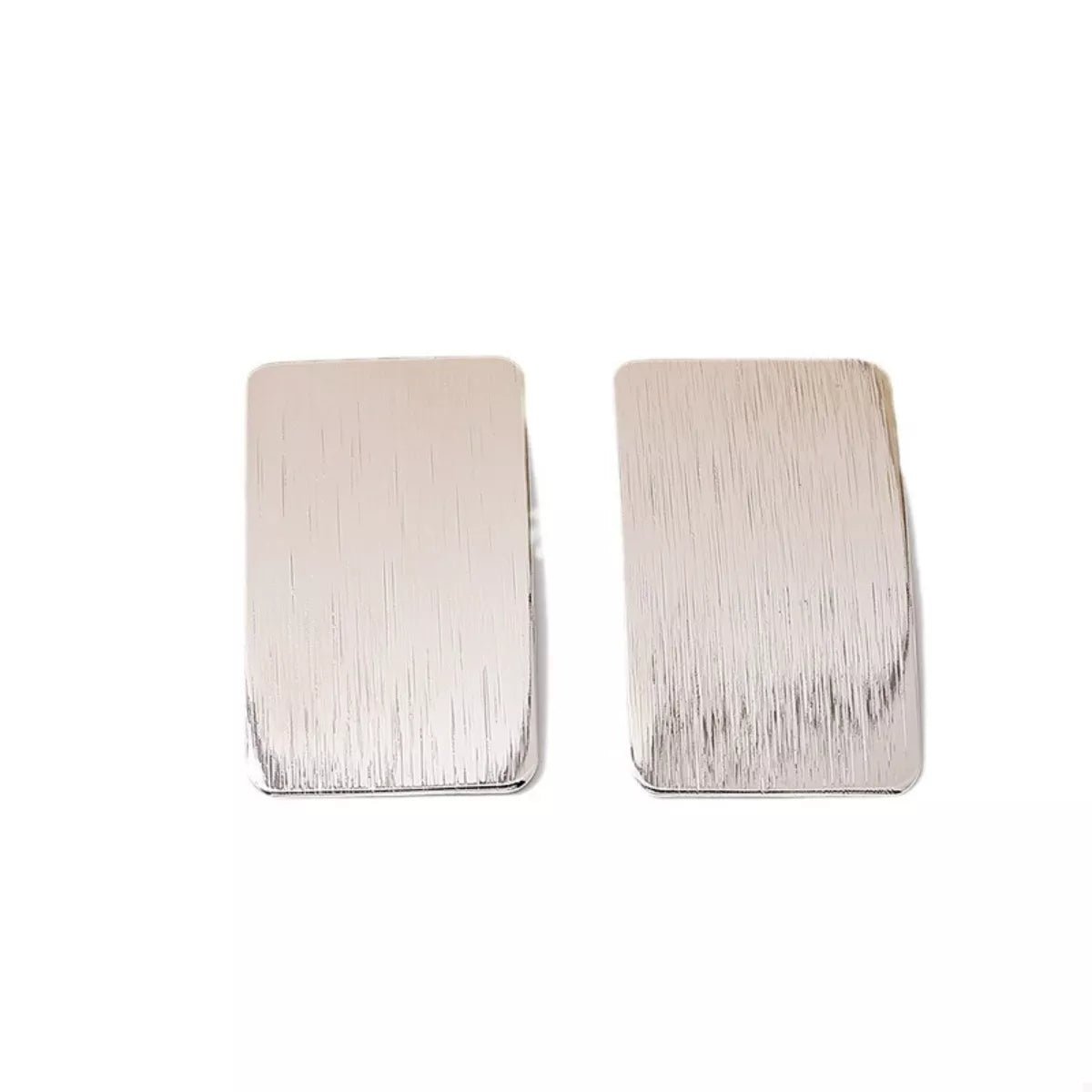 18K Gold - Plated Rectangle Earrings - 