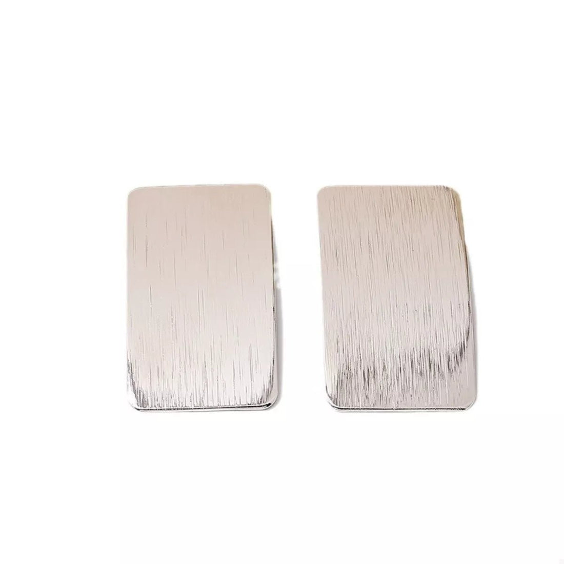 18K Gold - Plated Rectangle Earrings - 