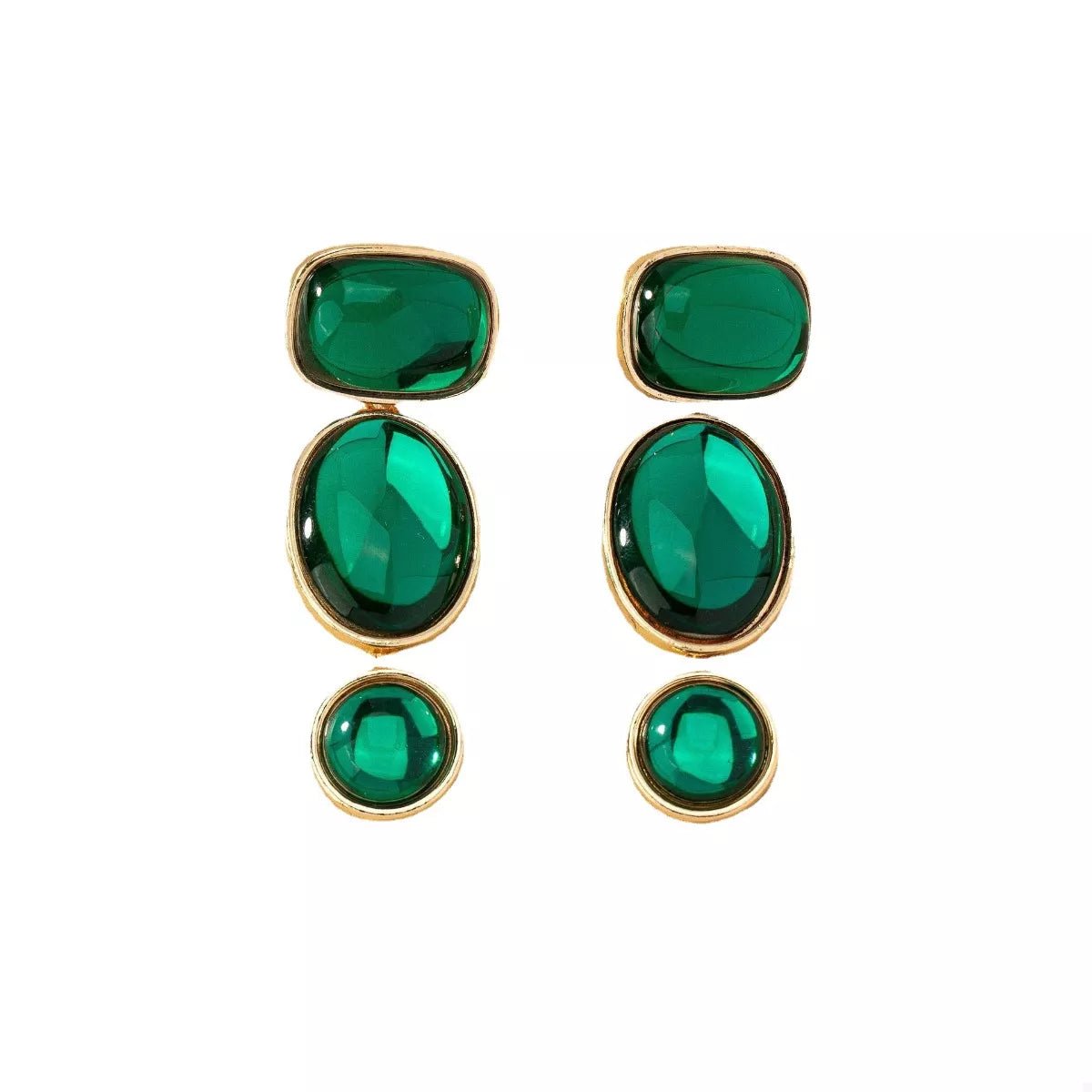18K Gold - Plated Resin Drop Earrings - 