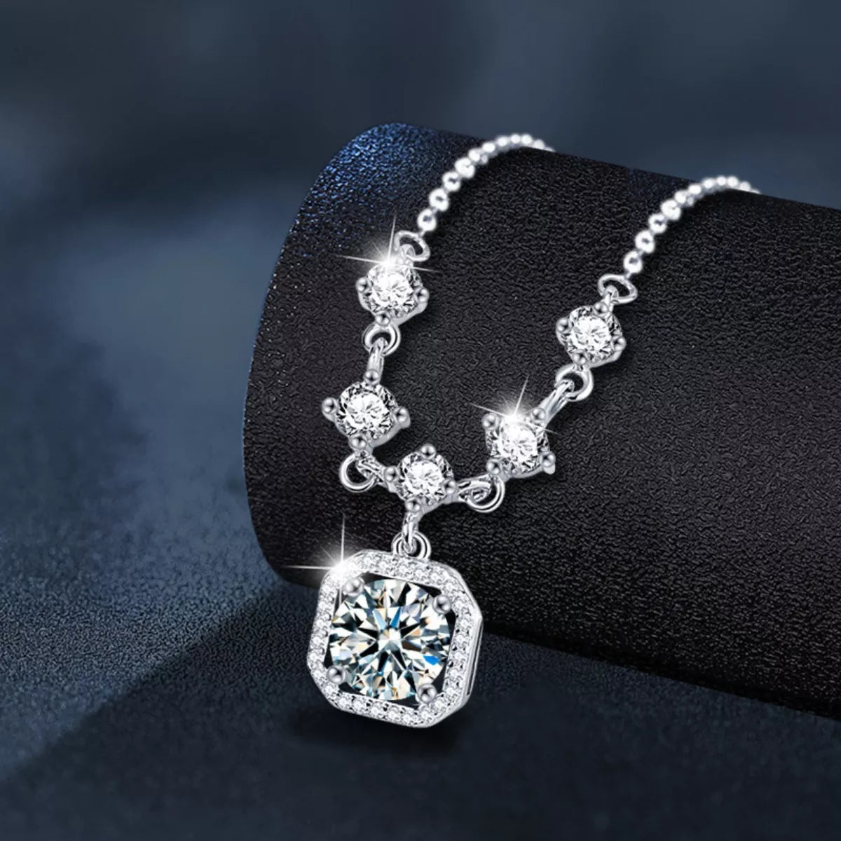2 Carat Moissanite Pendant Necklace - 