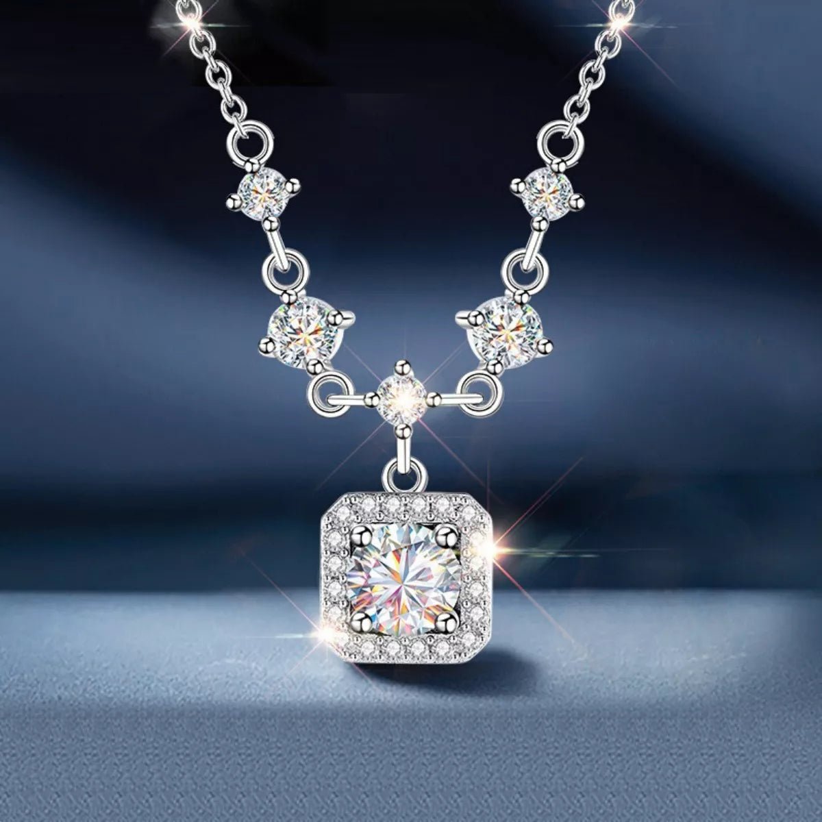 2 Carat Moissanite Pendant Necklace - 