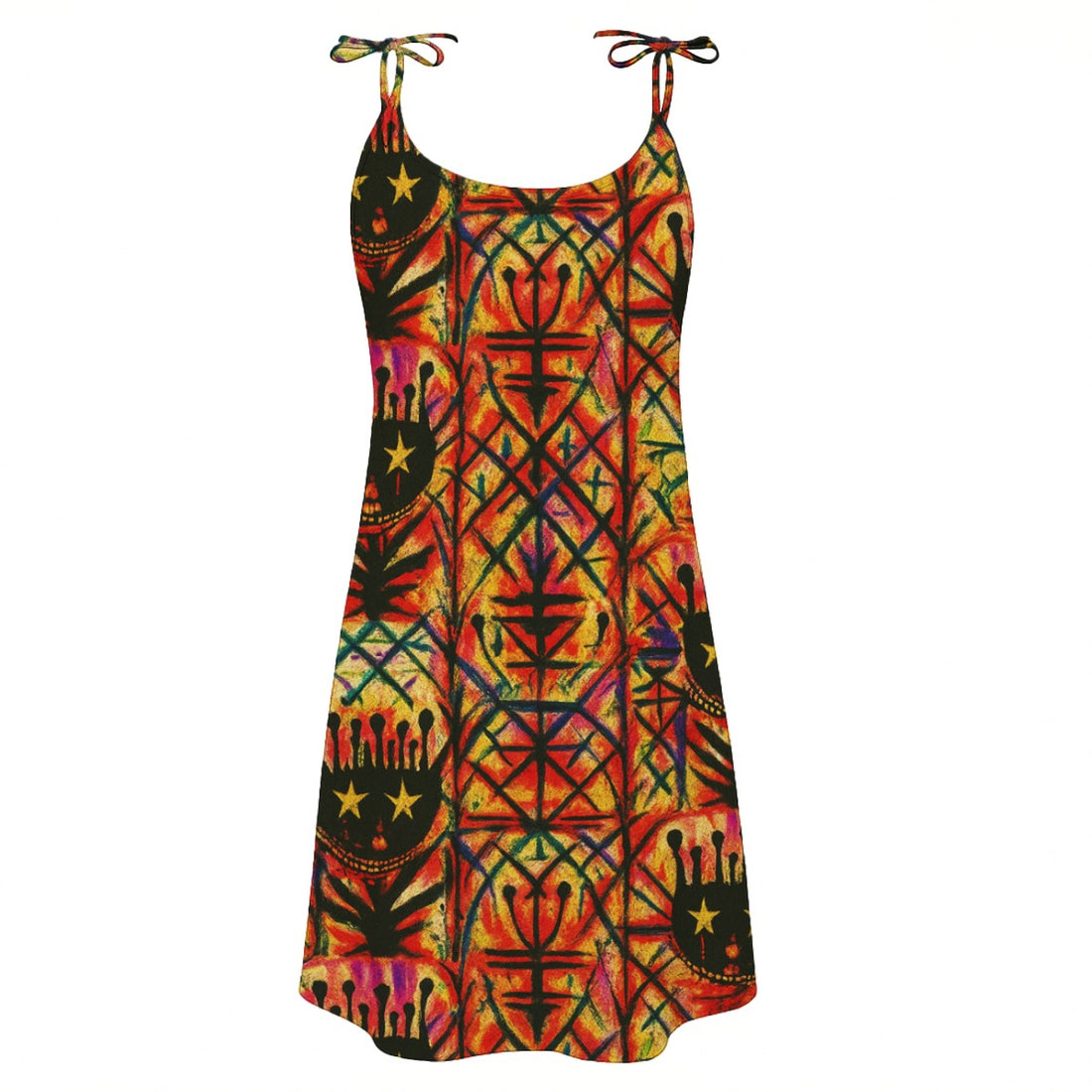 All-Over Print Women's Beach Tie Dress