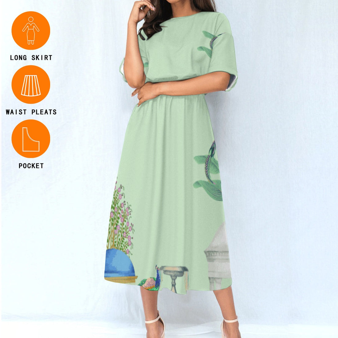 All-Over Print Women's Elastic Waist Dress