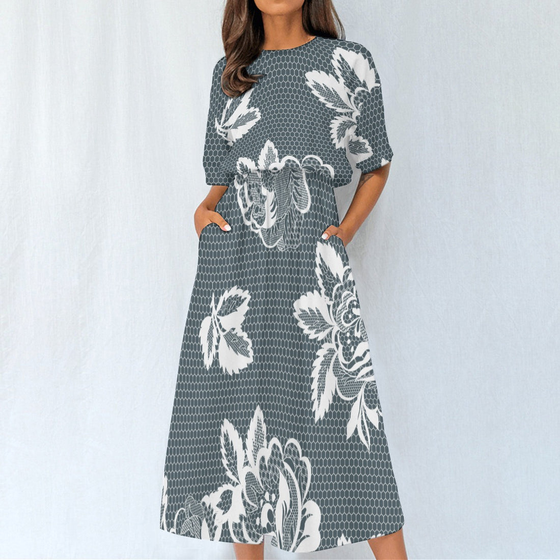 All-Over Print Women's Elastic Waist Dress