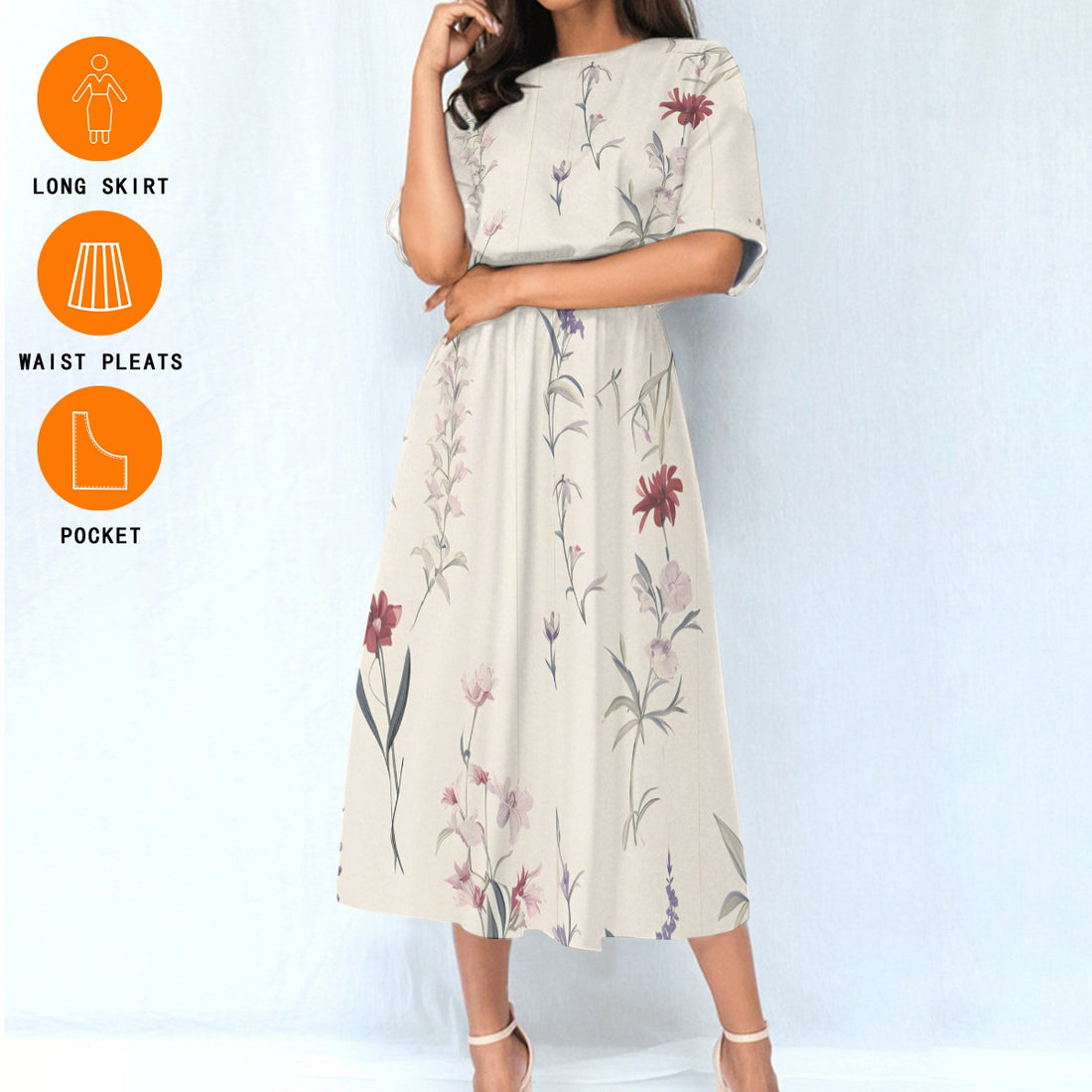 All-Over Print Women's Elastic Waist Dress