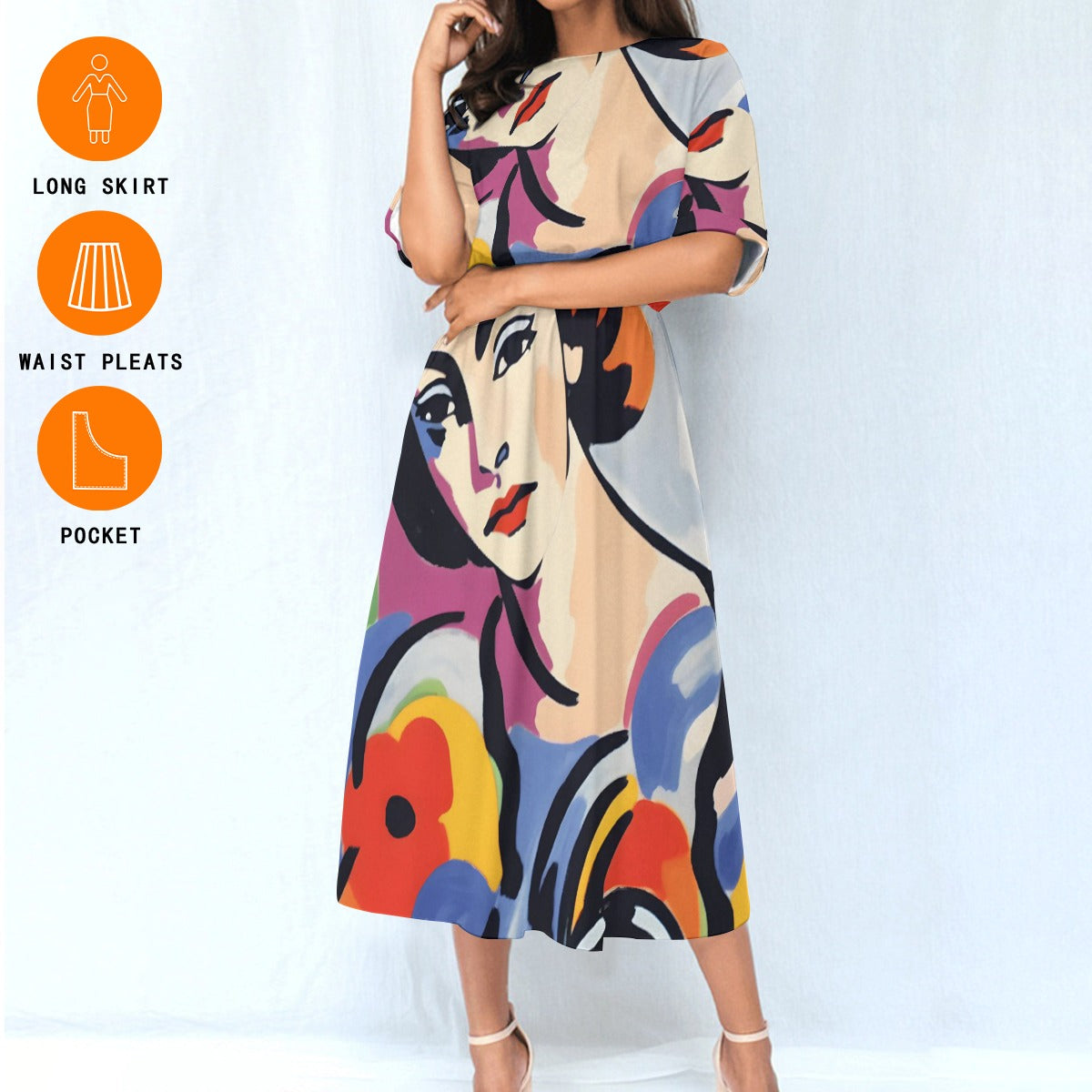 All-Over Print Women's Elastic Waist Dress