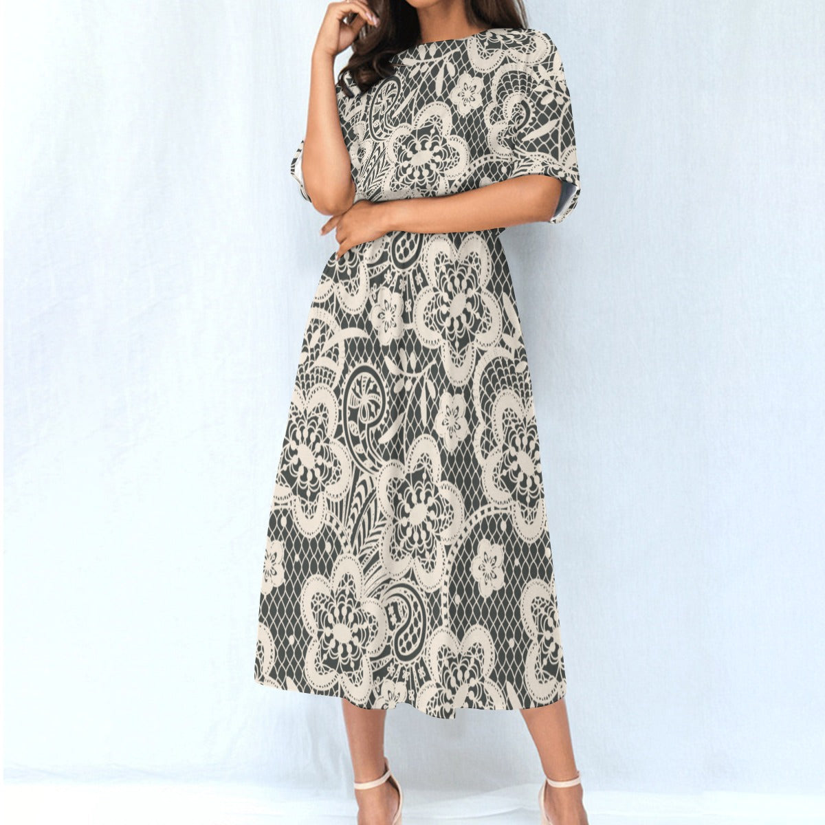 All-Over Print Women's Elastic Waist Dress