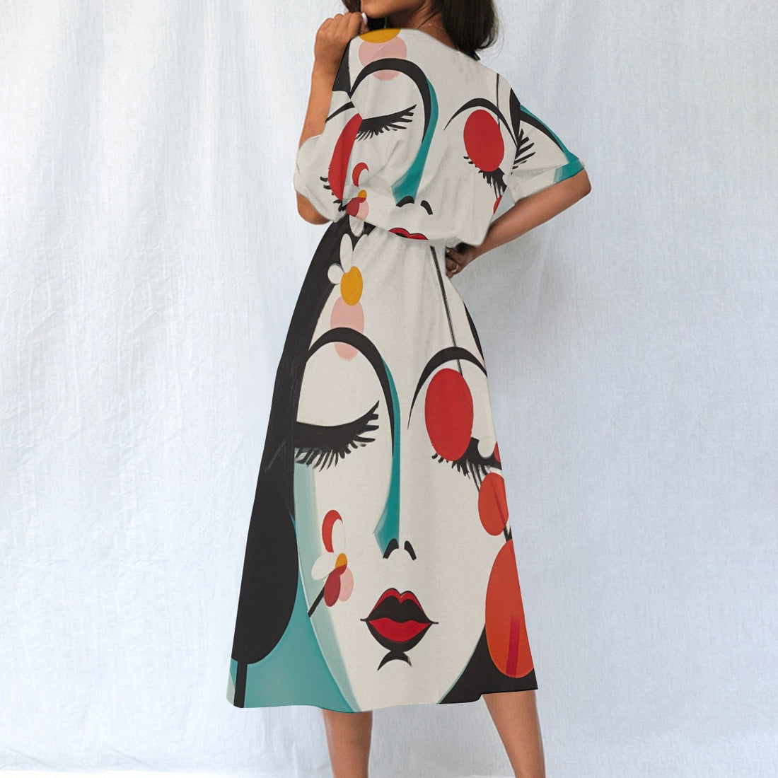 All-Over Print Women's Elastic Waist Dress