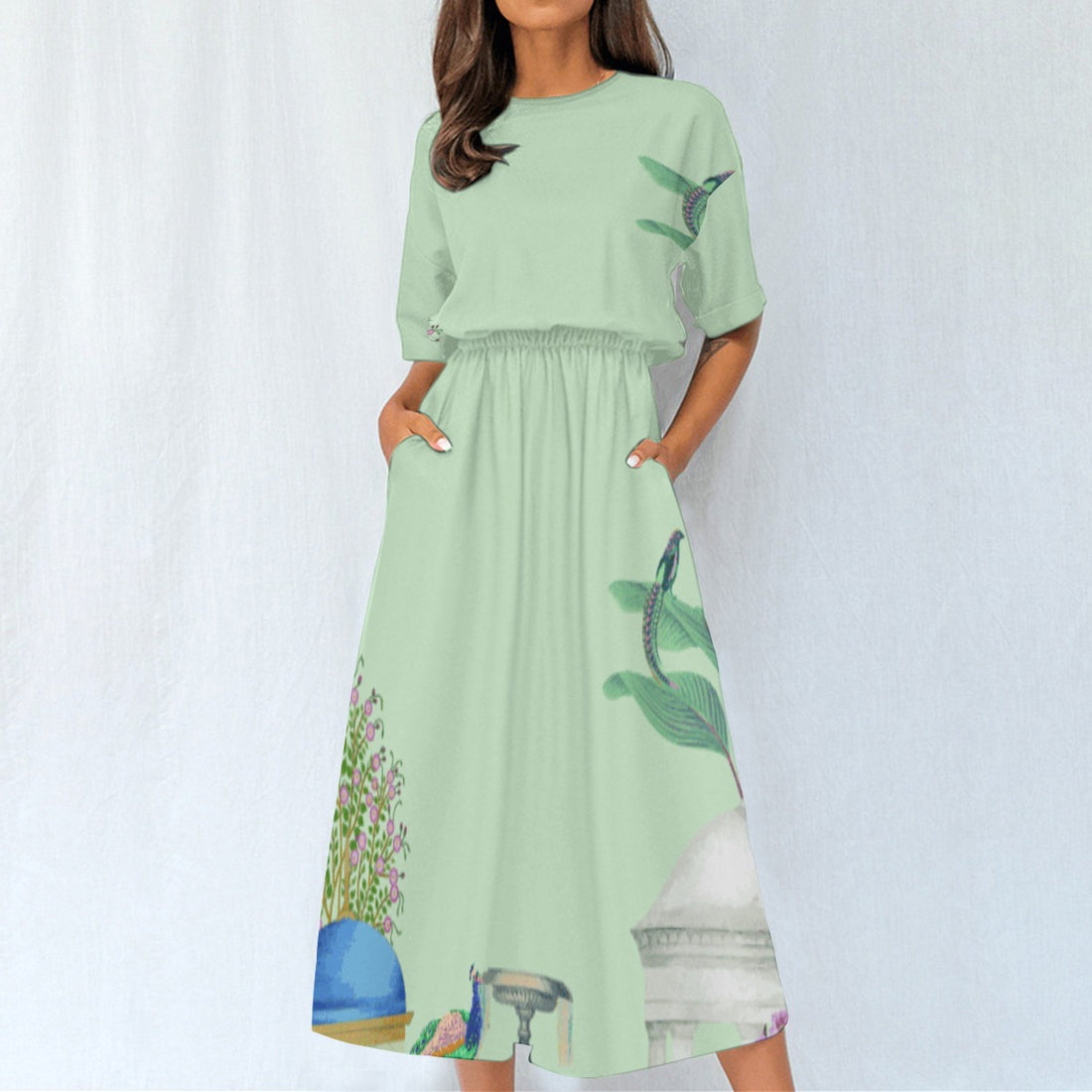 All-Over Print Women's Elastic Waist Dress