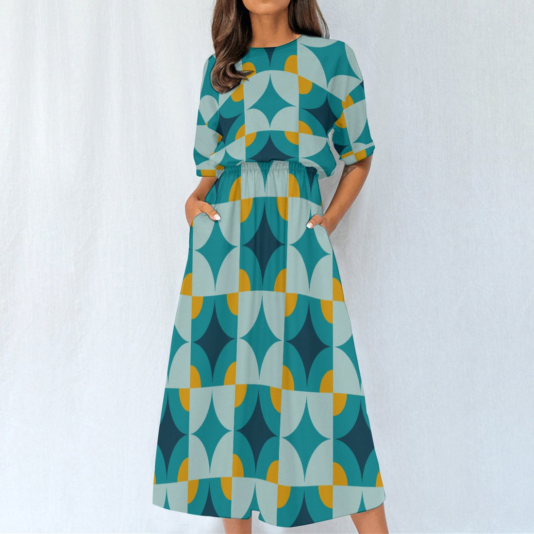 All-Over Print Women's Elastic Waist Dress