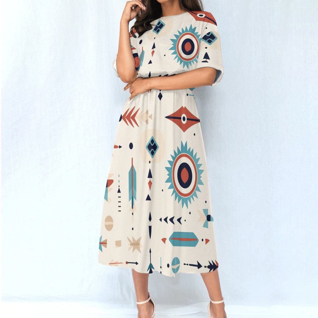 All-Over Print Women's Elastic Waist Dress