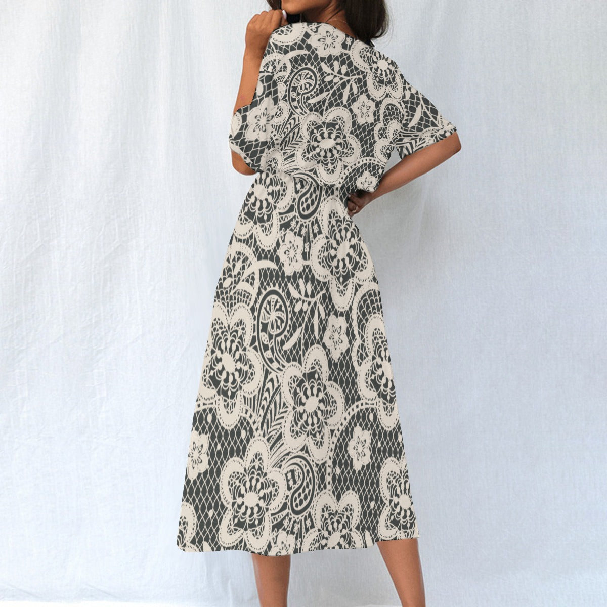 All-Over Print Women's Elastic Waist Dress