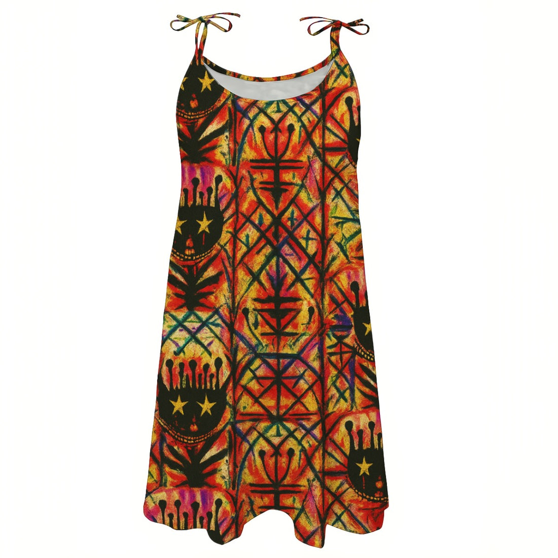 All-Over Print Women's Beach Tie Dress