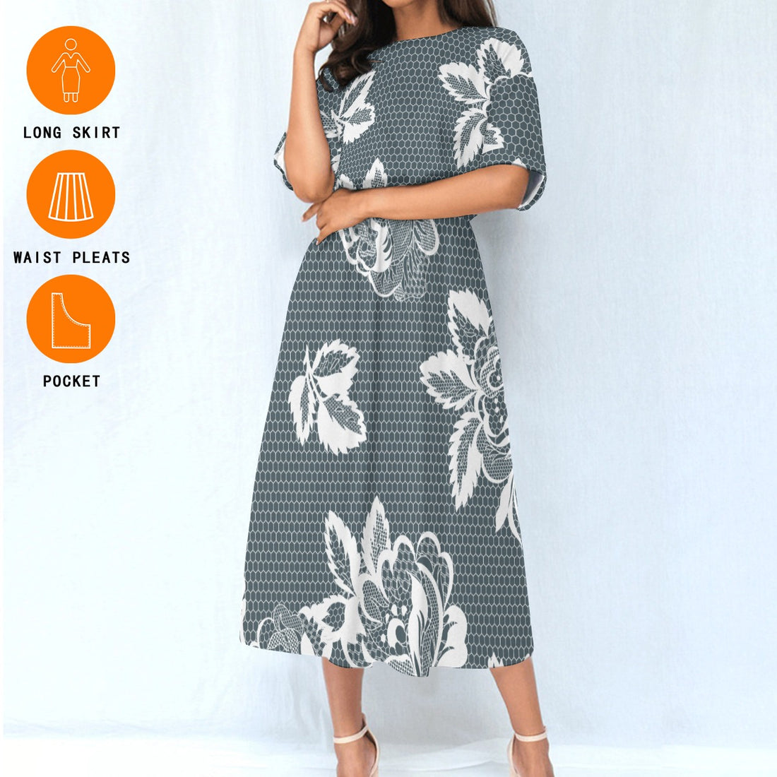 All-Over Print Women's Elastic Waist Dress