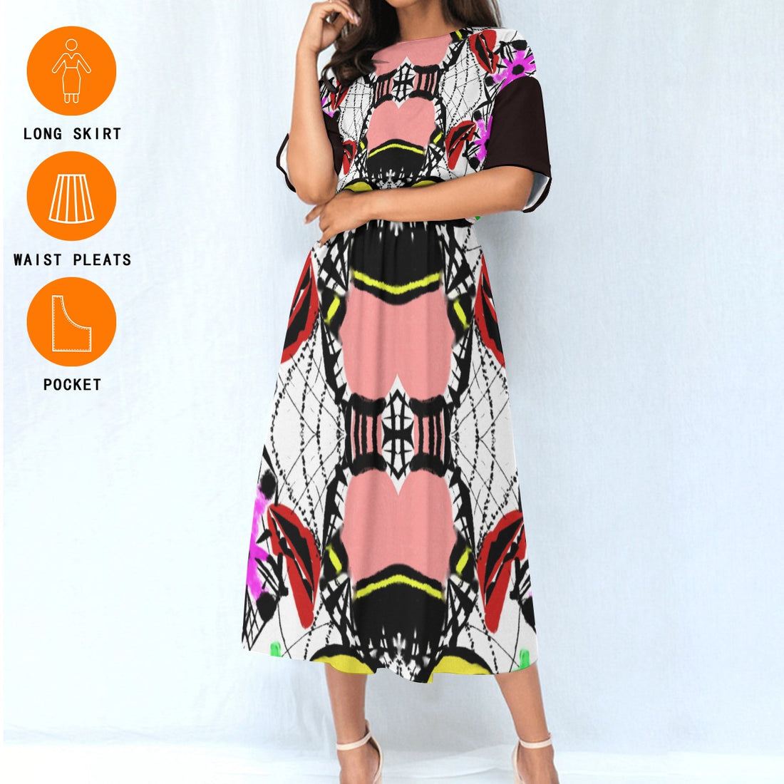 All-Over Print Women's Elastic Waist Dress