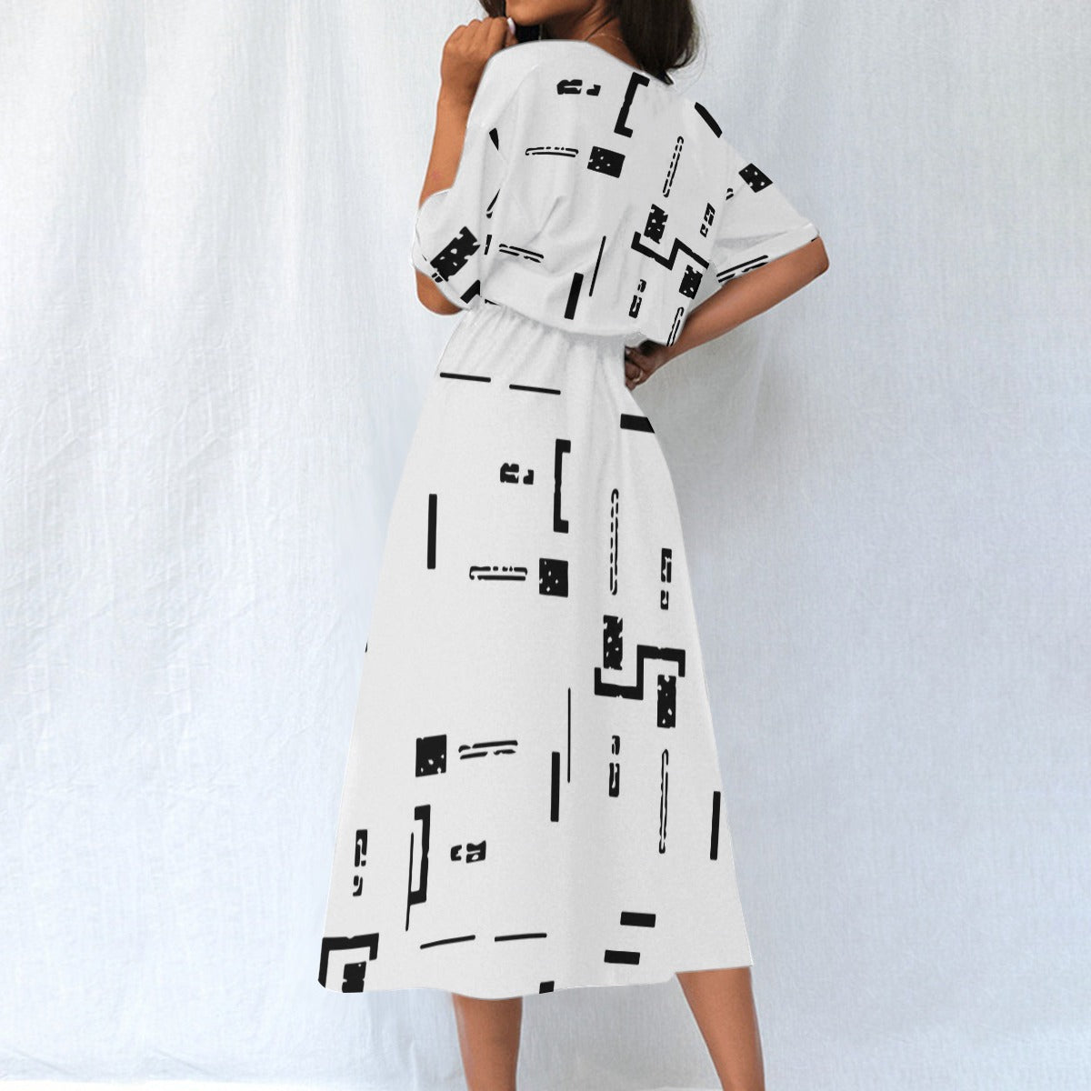 All-Over Print Women's Elastic Waist Dress