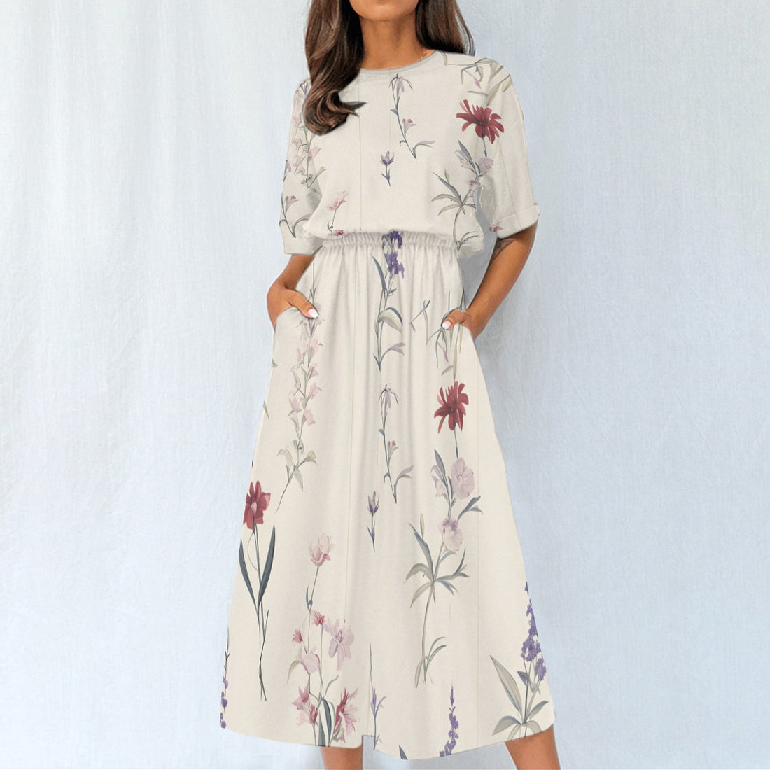 All-Over Print Women's Elastic Waist Dress