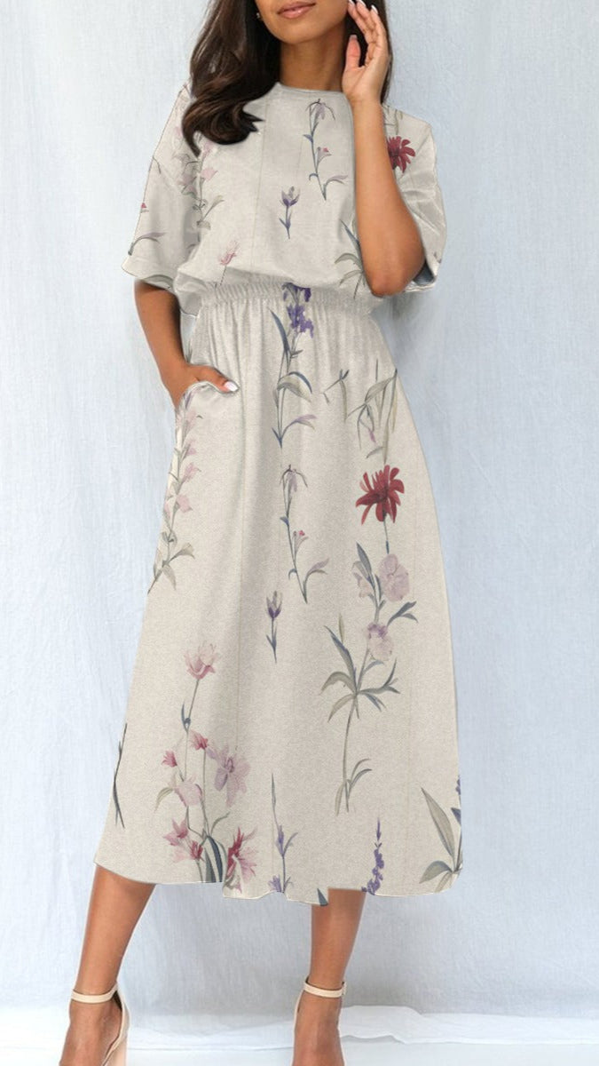 off white floral dress 