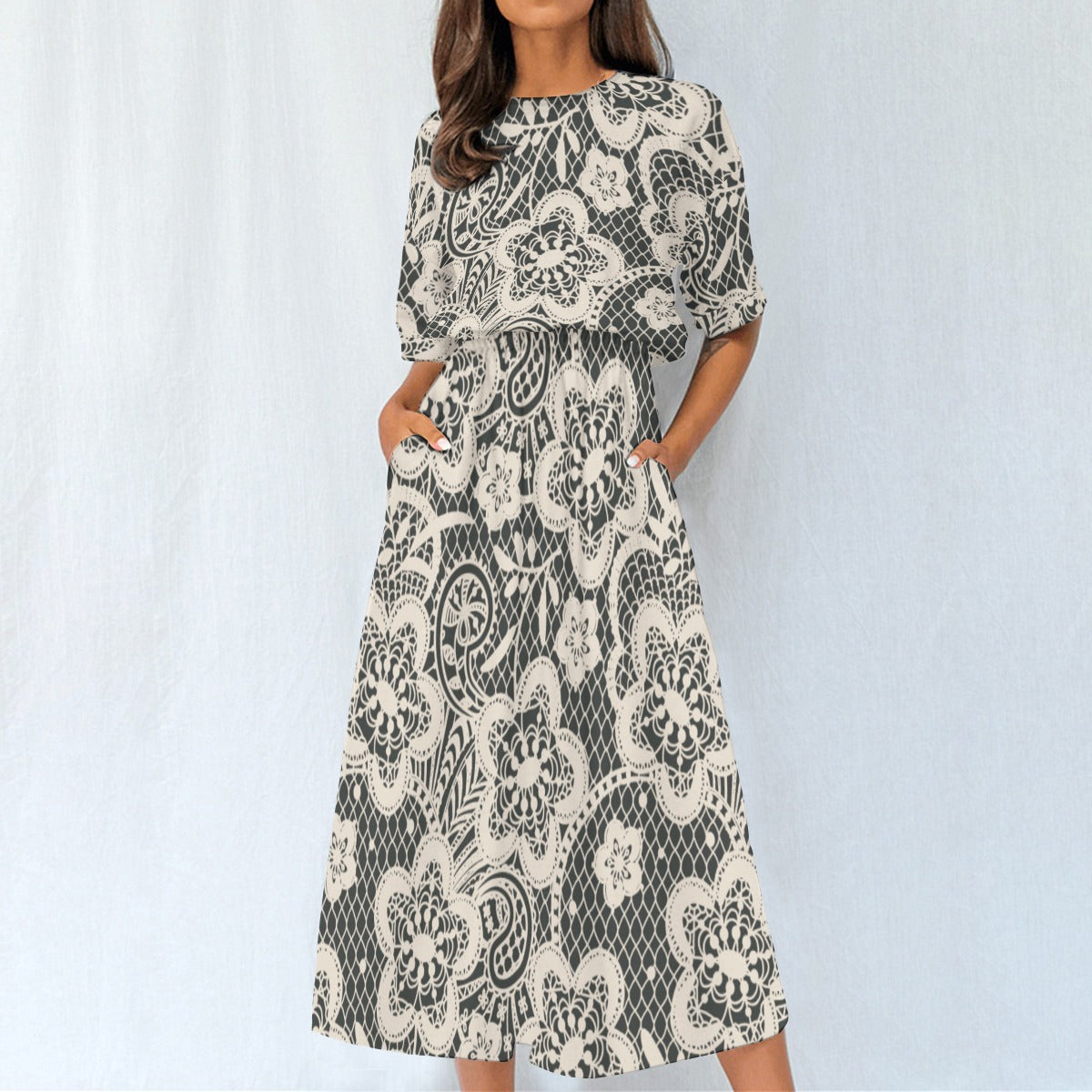 All-Over Print Women's Elastic Waist Dress