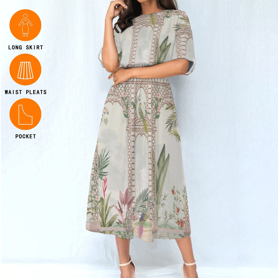All-Over Print Women's Elastic Waist Dress