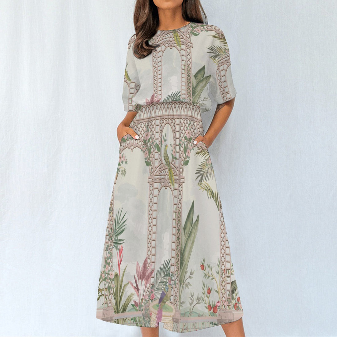 All-Over Print Women's Elastic Waist Dress